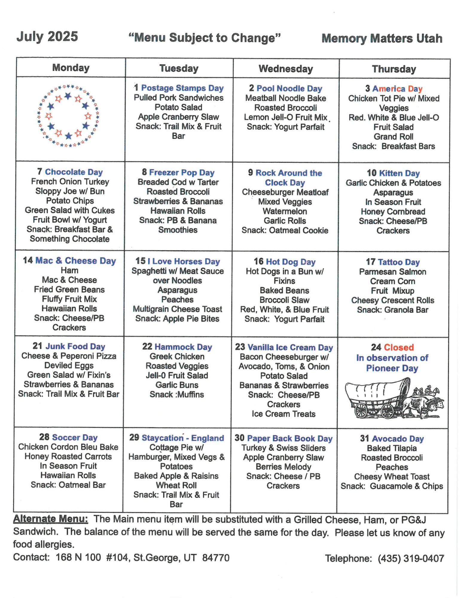 July Lunches